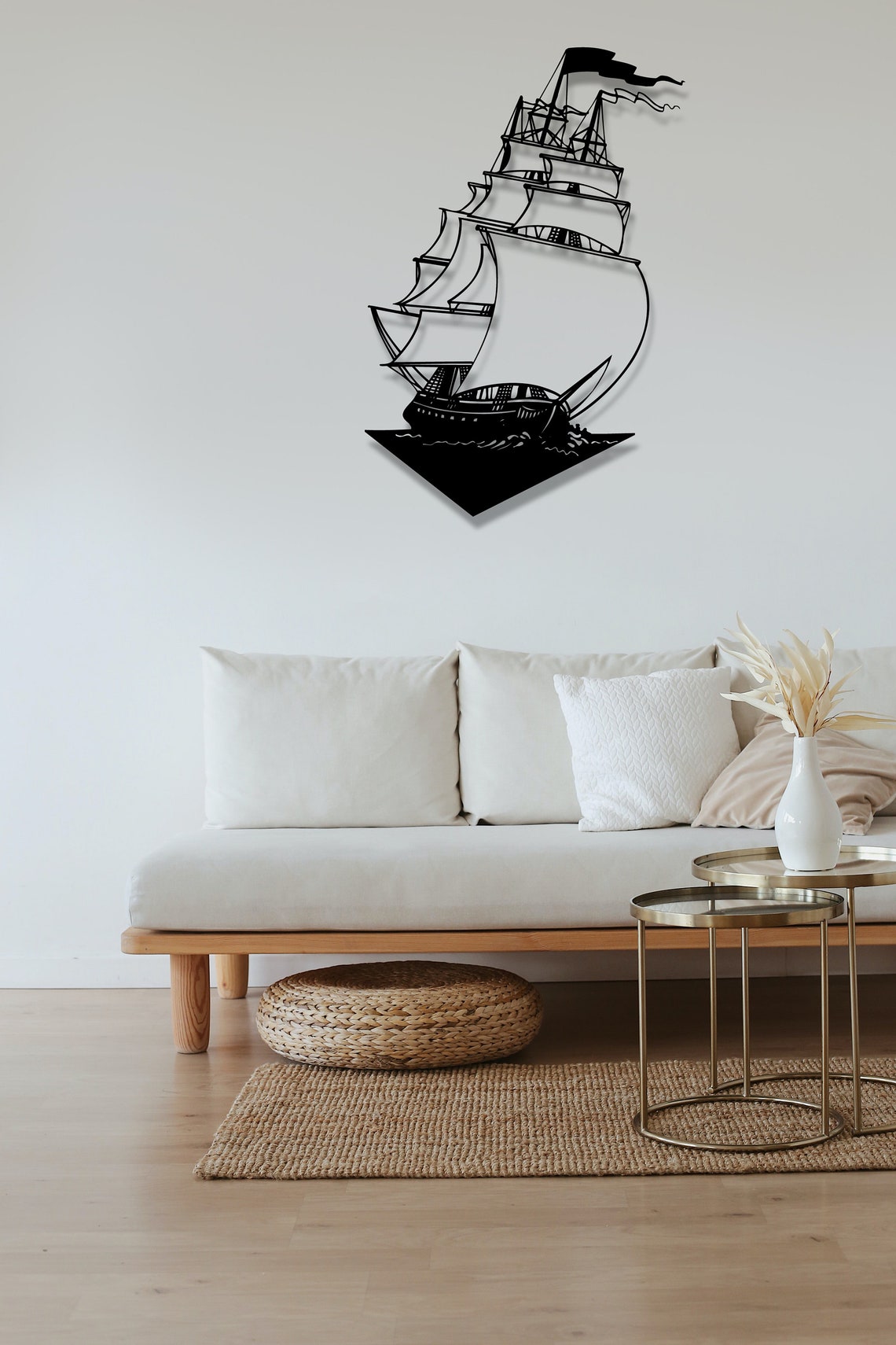 Metal Ship Wall Decor Wallart Livingroom Decor Home Wall Etsy