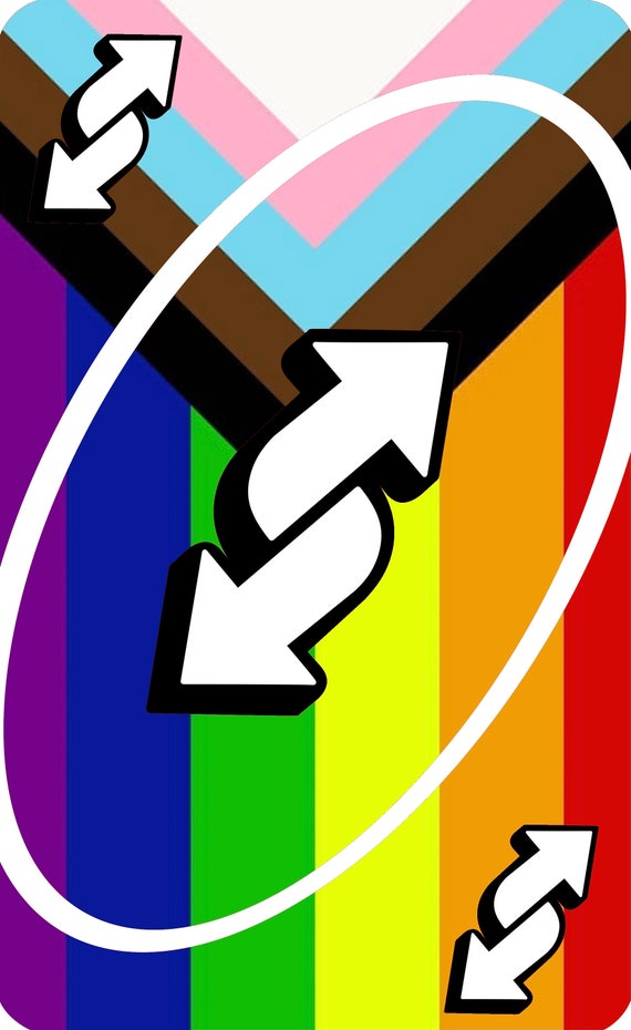 UNO Reverse Sticker | LGBTQIA+ | Vinyl Sticker | Gay Pride | Rainbow | Pride