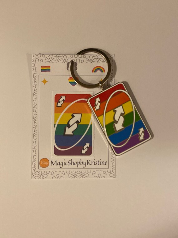 Pride Reverse Uno Card Keychains: Rainbow, Lesbian, Bisexual, Pansexual,  Transgender, Asexual, Genderqueer, Non-binary, GenderFluid