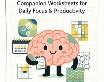 ADHD Productivity Worksheets | Printable Planner Bundle for Focus & Time Management (PDF Download)