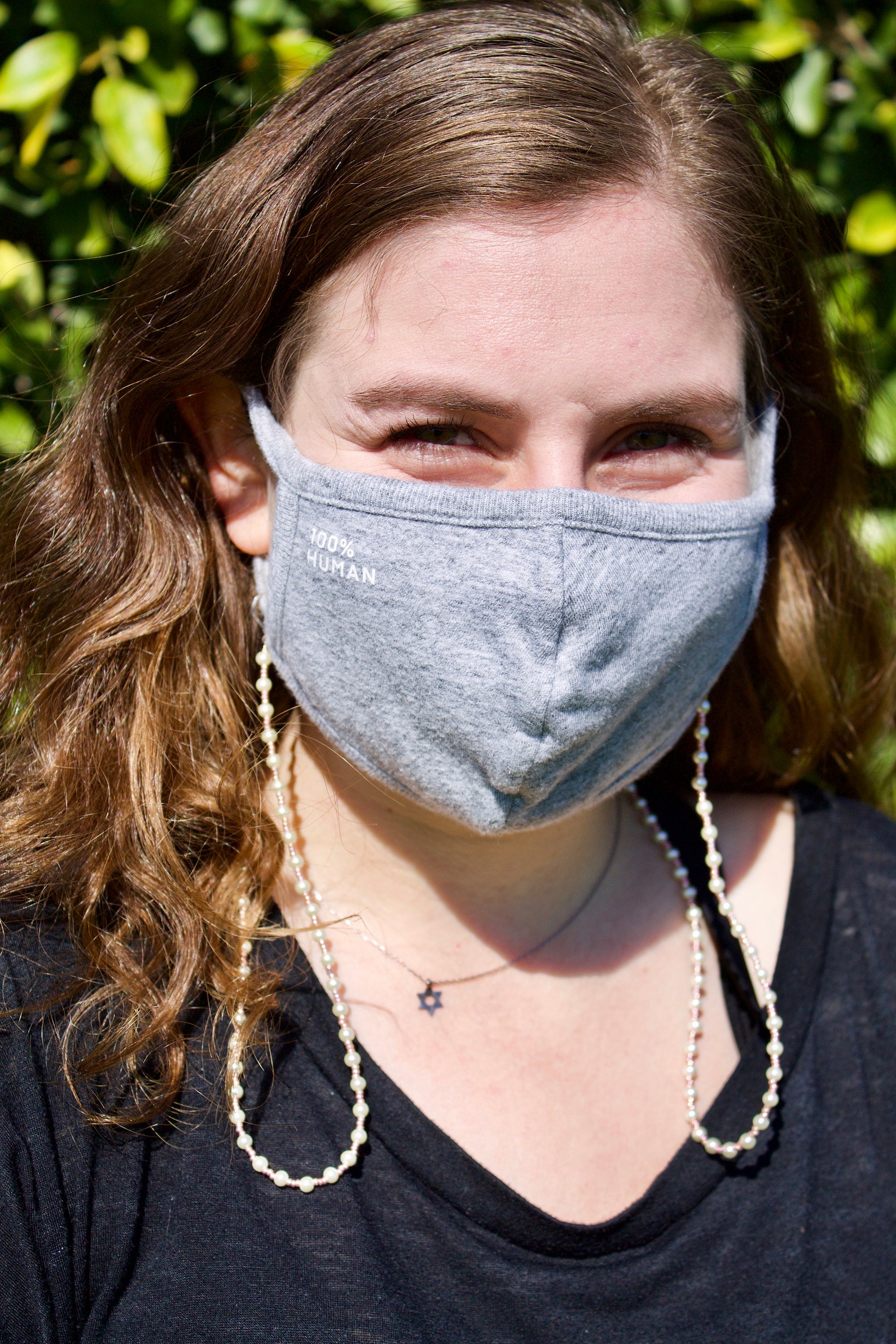 Beaded Face Mask Holder Pink & White Beads Etsy