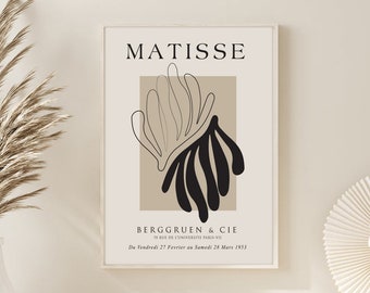 Matisse Leaf Poster, Wall Art Decor, Henri Matisse, Matisse Exhibition Poster, Home Decor, Matisse Cutout, Matisse Print, Matisse Poster