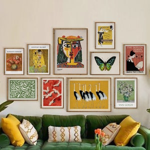 Eclectic Gallery Wall Art Set: Van Gogh, Picasso, Klimt (Digitaler Download)