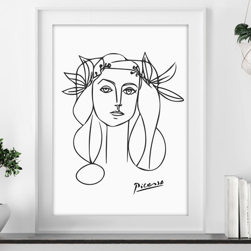 Picasso Woman Line Art Picasso Poster One Line Picasso - Etsy