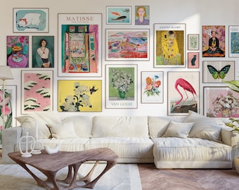 Eclectic Gallery Wall Print Set, Set of 20, Mega Colorful