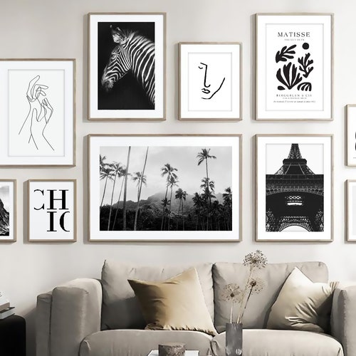 Set of 10 Prints Gallery Wall Set Wall Collage Kit Modern Etsy