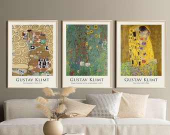 KLIMT 6 Posters セット Gustav Klimt Prints Set of 6 - Gallery Wall Set, Gustav