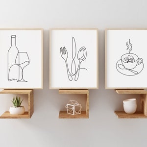 kitchen prints set of 3 kitchen decor, kitchen wall decor, kitchen wall art, kitchen art, kitchen decor wall, dining room wall decor