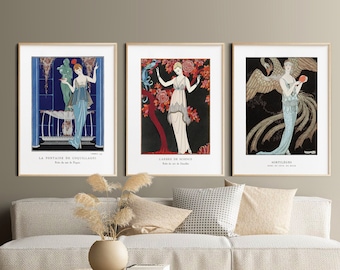 Art Deco Fashion Illustration Print Set: George Barbier Giclee (Digital Download)
