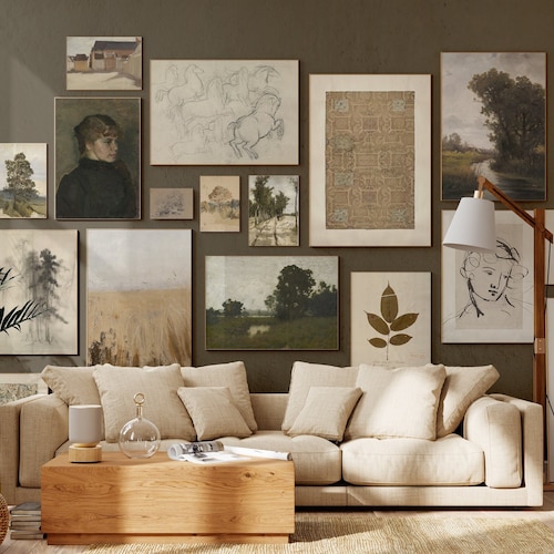 Vintage Gallery Wall Set MEGA Bundle Eclectic Gallery Wall - Etsy Canada