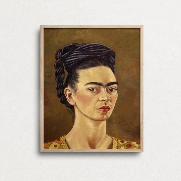 Frida Kahlo Portrait print, Frida Khalo Wall Art, Frida Kahlo Poster, self portrait, Feminist Wall Art, Girl Power, Boho Home Decor