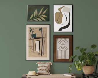 Green Brown Wall Art - Etsy