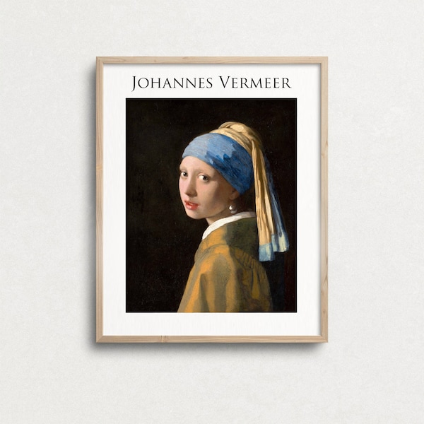 Johannes Vermeer, For Eclectic, Girl With A Pearl Earring, Vintage Painting Print Art, Wall Art, Home Decor, Antique Decor, Printable Art