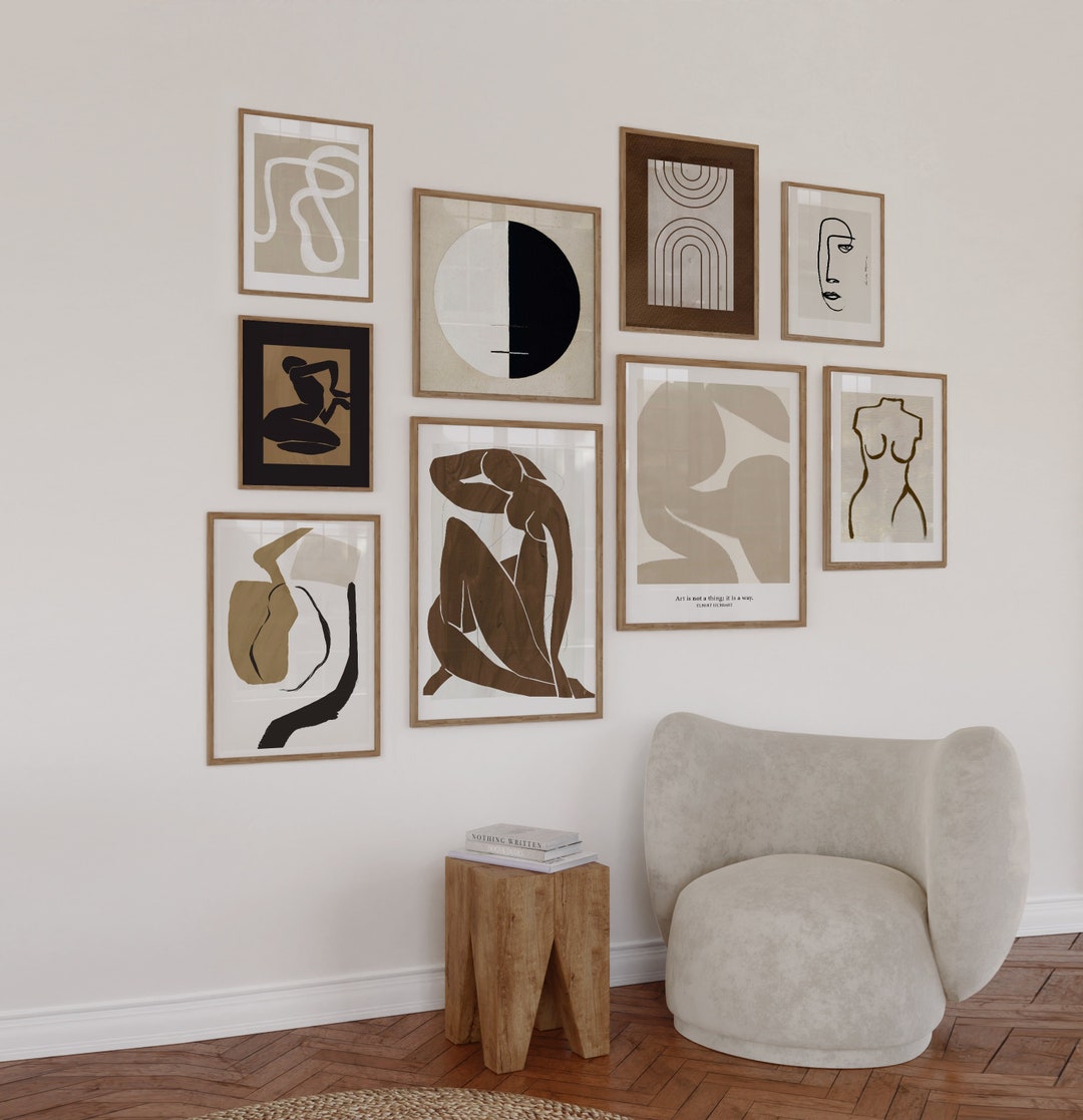 Boho Gallery Wall Print Set: Modern Neutral Art (digital Download) - Etsy UK