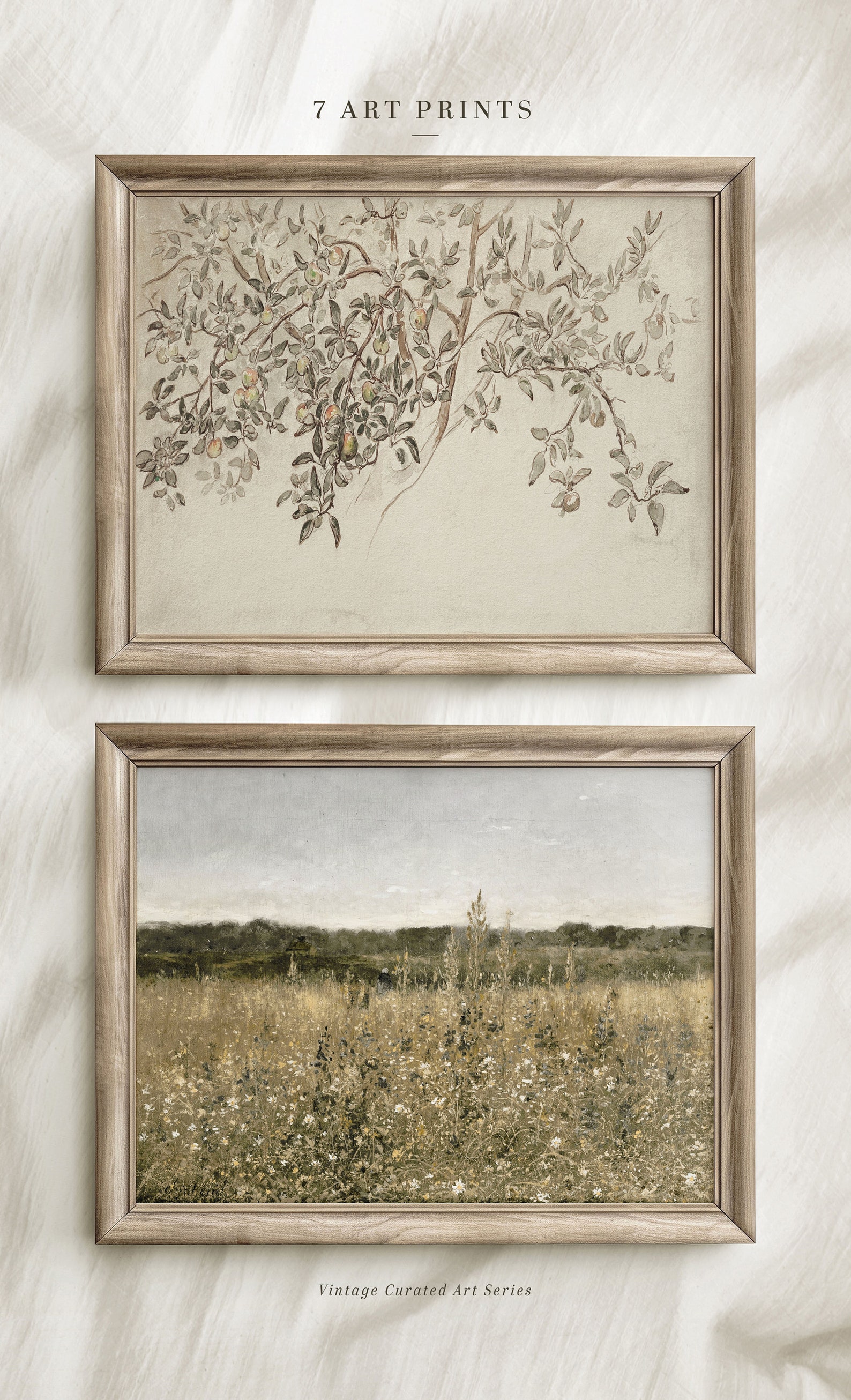 French Country Gallery Wall Art Set: Vintage Green Prints (digital ...