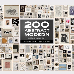 Conjunto de parede de galeria moderna, MEGA BUNDLE, arte abstrata de parede, arte contemporânea, colagem de parede, conjunto de pôsteres de escritório, download DIGITAL