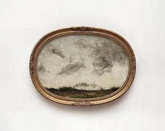 Moody Fall Landscape Art Print: Vintage Farmhouse Decor (Digital Download)