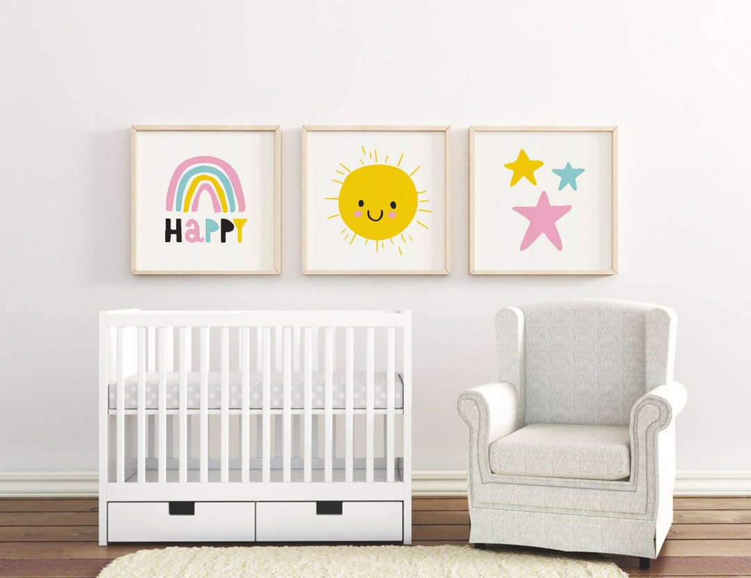 Digital Download Nursery Decor Set of 3 Kids Printable Wall Art Nursery ...