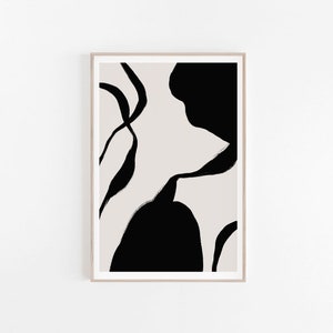 Beige and Black Abstract Art, Neutral Abstract Art Print, Contemporary Printable Art, Gallery Wall Art, Modern wall art, printable poster