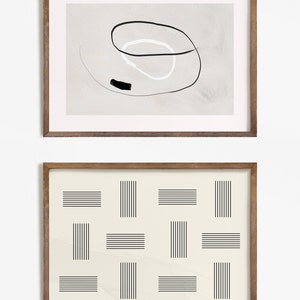 Modern Abstract Gallery Wall Set of 20 MEGA Bundle Set Black - Etsy