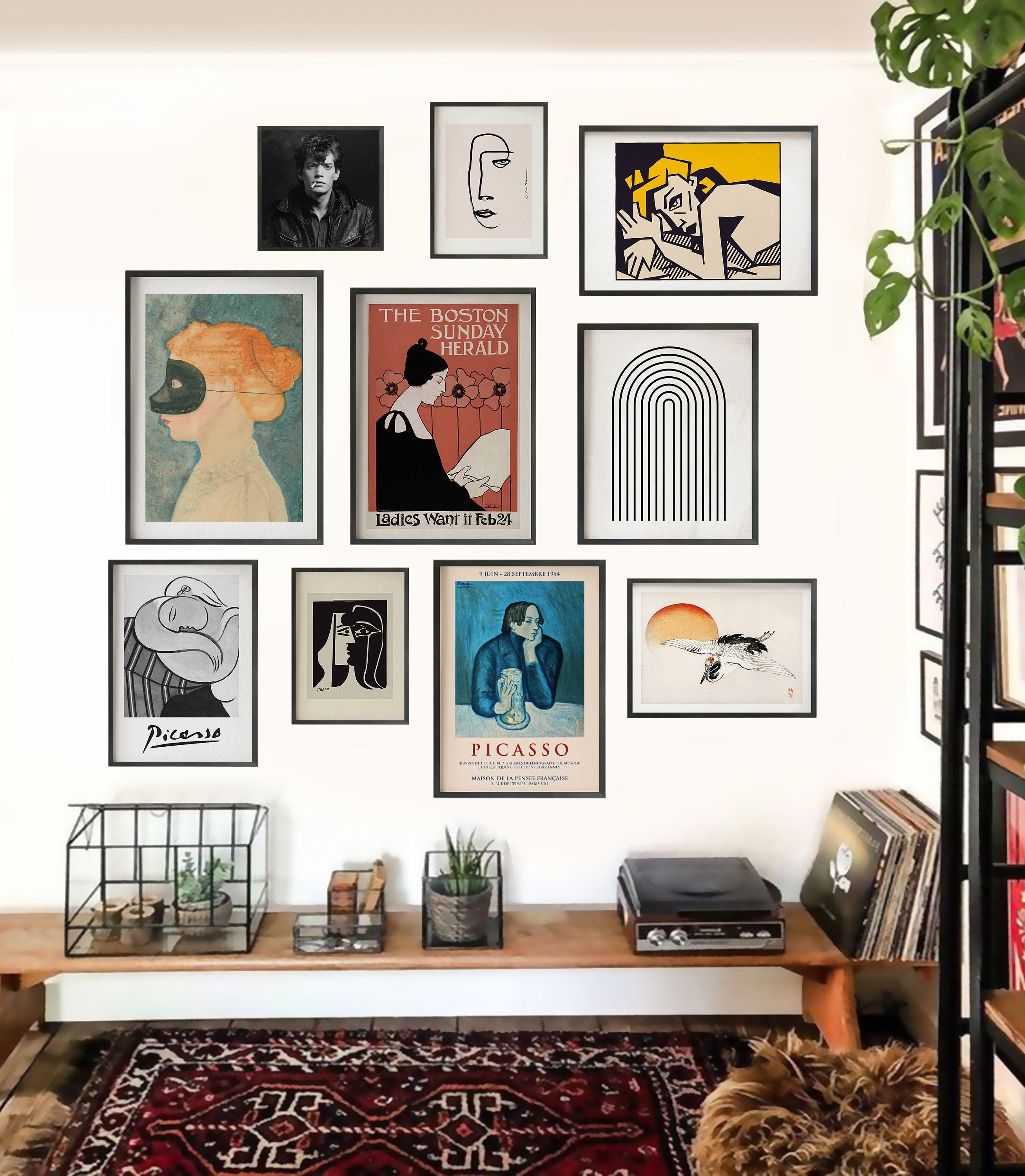 Gallery Wall Art Set of 10, Eclectic Print Set, Wall Decor, Wall Prints  Bundle, Picasso, Mapplethorpe, Digital Download 