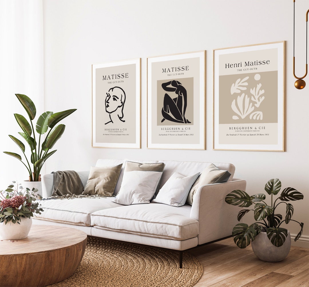 Matisse Wall Art Set of 3, Henri Matisse Printable Download, Abstract ...
