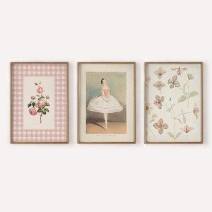 Pink Nursery Gallery Wall Art Set: Vintage Prints (digital Download) - Etsy