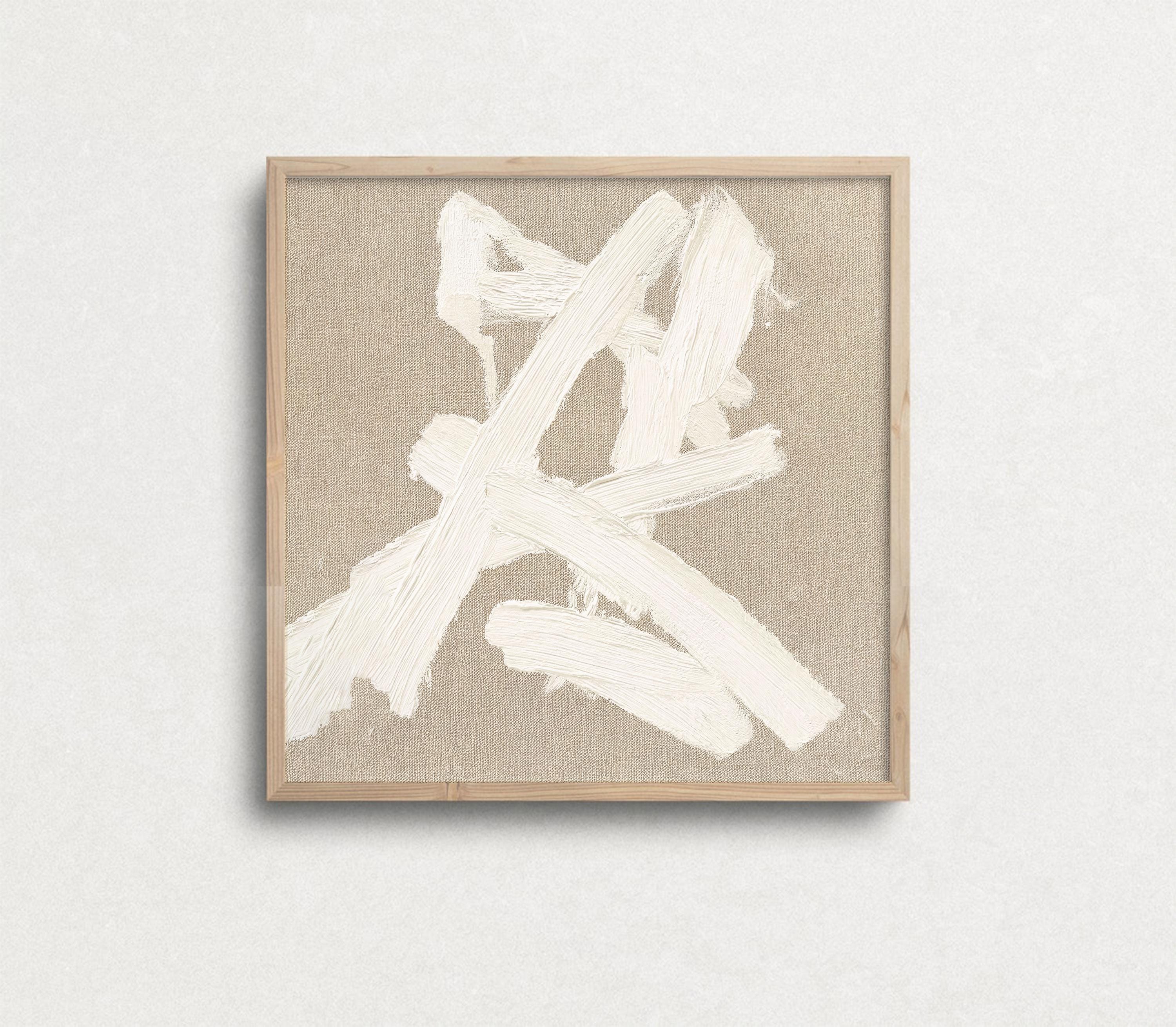 Neutral Abstract Square Art Set | Beige Minimalist Gallery Wall Prints ...
