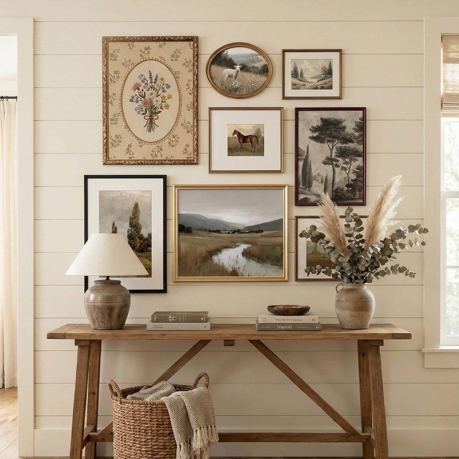Vintage Gallery Wall Print Set, Modern Farmhouse Wall Decor, Antique ...