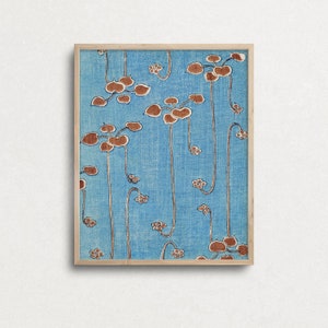 Blue Flower Print, Botanical Print, blue flower art, floral wall art, Wall decor, Flower market, for eclectic, retro poster, vintage flower