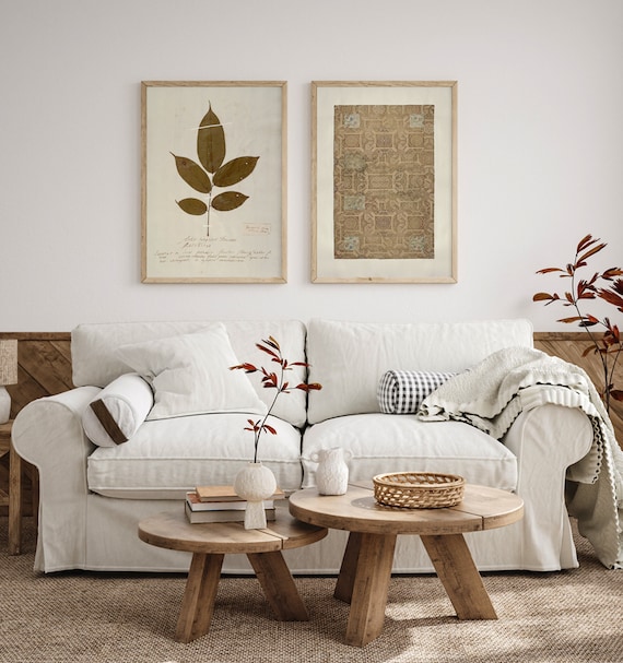 Modern Farmhouse Gallery Wall Set Country Art Print Set Vintage Tapestry Textil Art Dried Plant Warm Neutral Tones Digital Download Etsy Australia