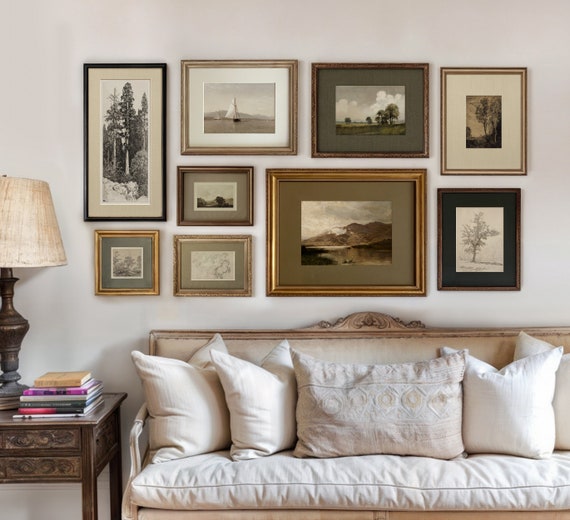 Vintage English Cottage Art Print Gallery Wall Set (Digital Download)