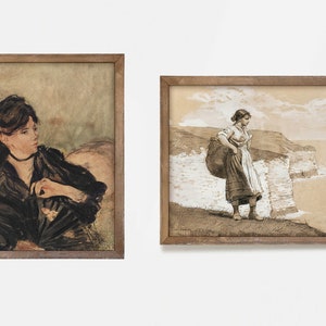 Vintage Gallery Wall Art Set: Eclectic Antique Prints (Digital Download) image 10