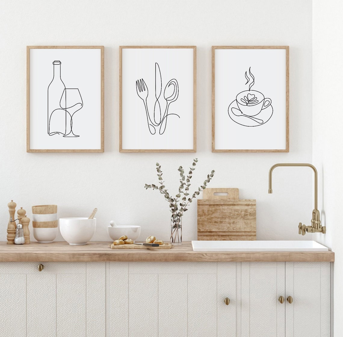 Kitchen Prints Set of 3 Kitchen Decor Kitchen Wall Decor Etsy