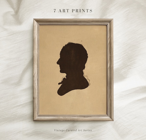 Vintage Man Silhouette Print: Faceless Portrait (Digital Download)