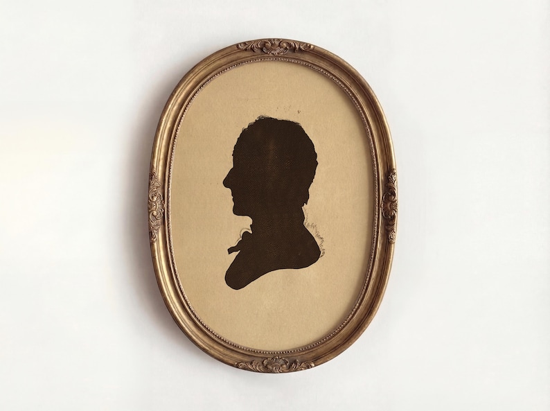 Vintage Man Silhouette Print: Faceless Portrait (Digital Download) image 1