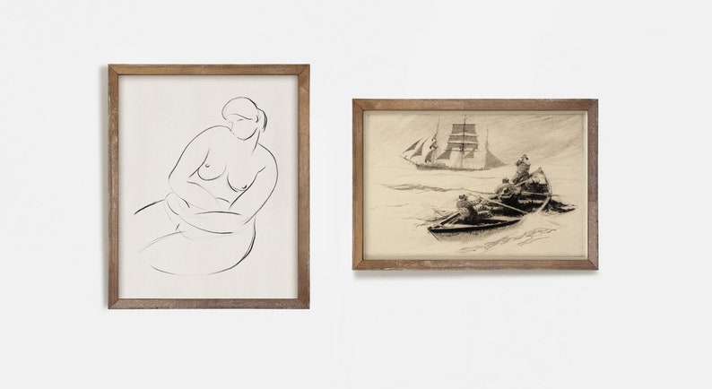 Vintage Gallery Wall Art Set: Eclectic Antique Prints (Digital Download) image 5