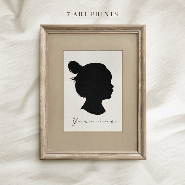 Custom Silhouette Portrait / Personalized Digital Portrait