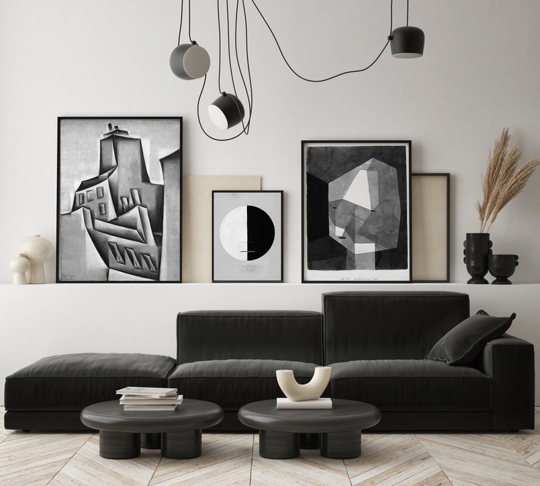 Abstract Black and White Gallery Wall Art Set (printable Art) - Etsy