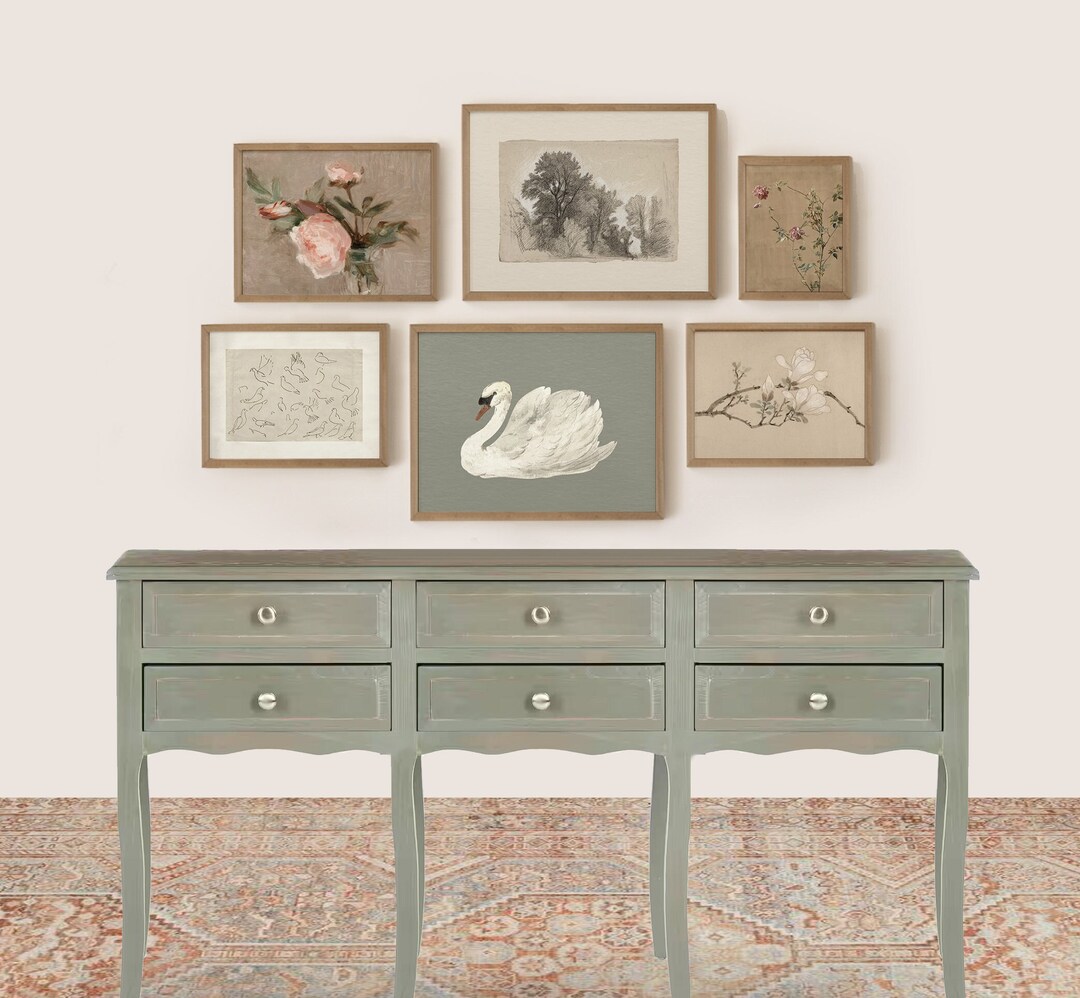 Vintage Gallery Wall Set, Antique Decor, Trendy Decor, DIGITAL DOWNLOAD ...