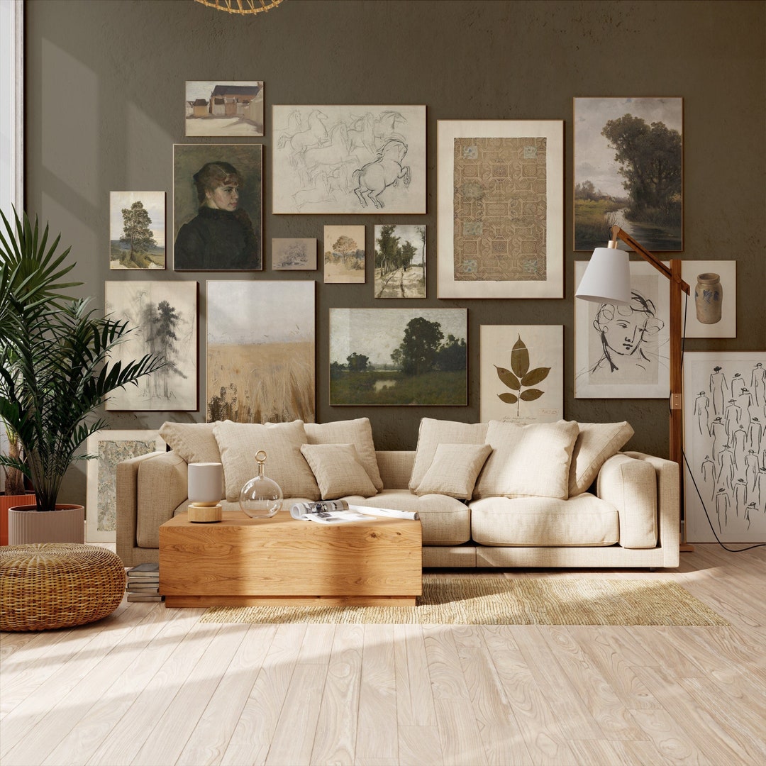 Eclectic Gallery Wall Art Set: Vintage European Prints (digital ...