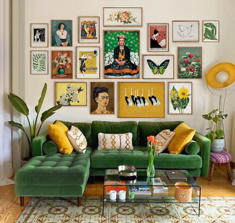 Gallery Wall Set of 17 Eclectic Wall Art Set Mega Set Etsy