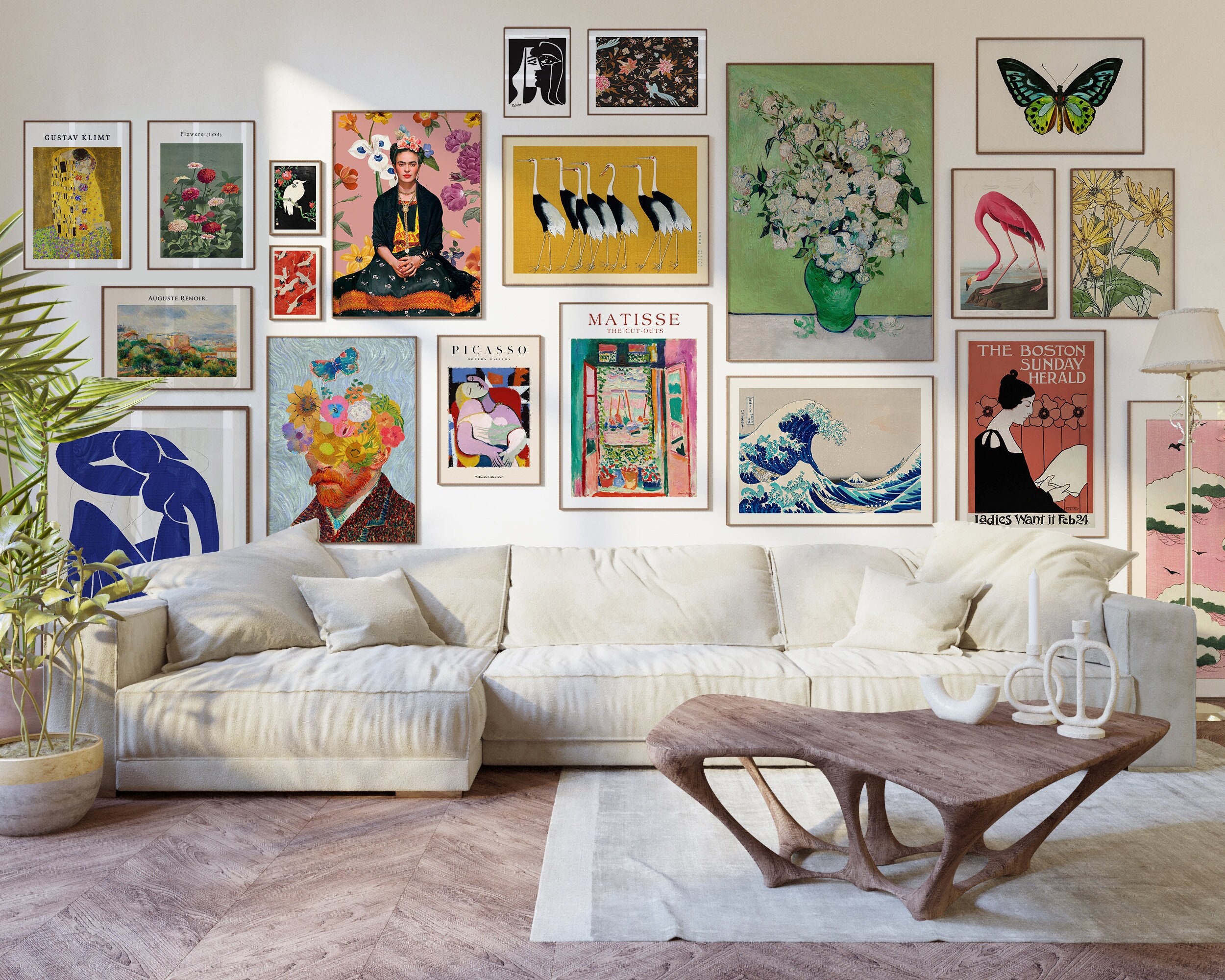 Eclectic Gallery Wall Set of 20, MEGA Bundle Set, Maximalist Wall Art,  Vintage Print, Van Gogh, Matisse, Frida, Picasso, DIGITAL DOWNLOAD - Etsy