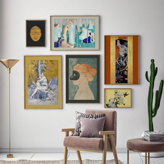 Gallery Wall Set of 6 Eclectic Wall Art Vintage Eclectic - Etsy
