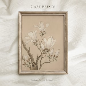 Vintage Botanical Print, Flower Watercolor Painting, Digital Download