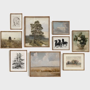Vintage Gallery Wall Art Set, Eclectic Wall Prints, Antique Wall Set, Neutral Tones, French Country, European Wall Decor, Digital Prints