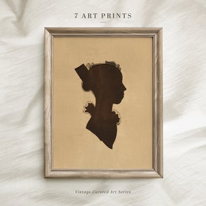 Vintage Woman Silhouette Print: Faceless Portrait (Digital Download)