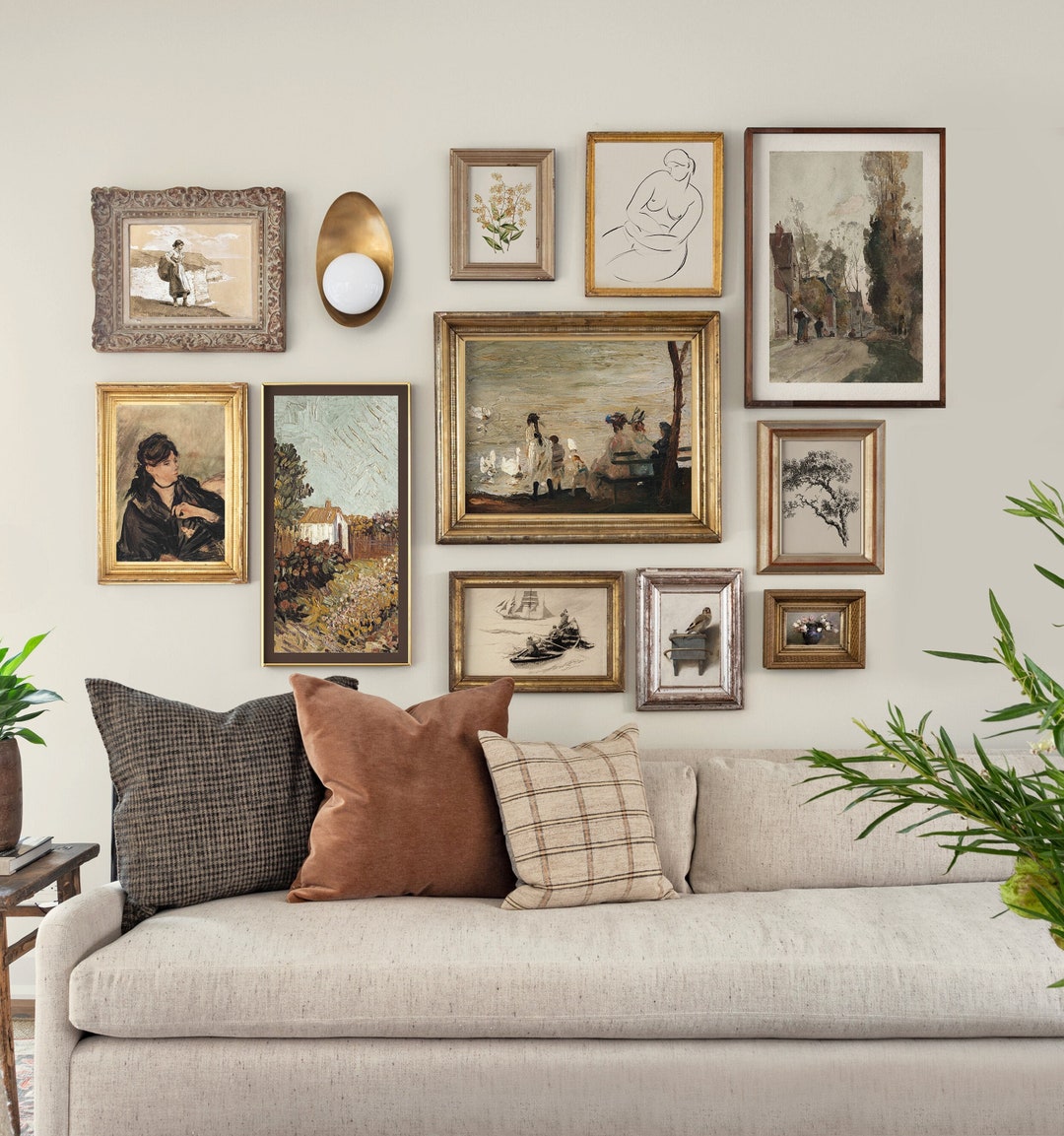 Vintage Wall Art Set Of 11 Gallery Wall Print Set Wall Set Eclectic 