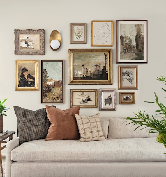 Vintage Wall Art Set of 11, Gallery Wall Print Set, Wall Set