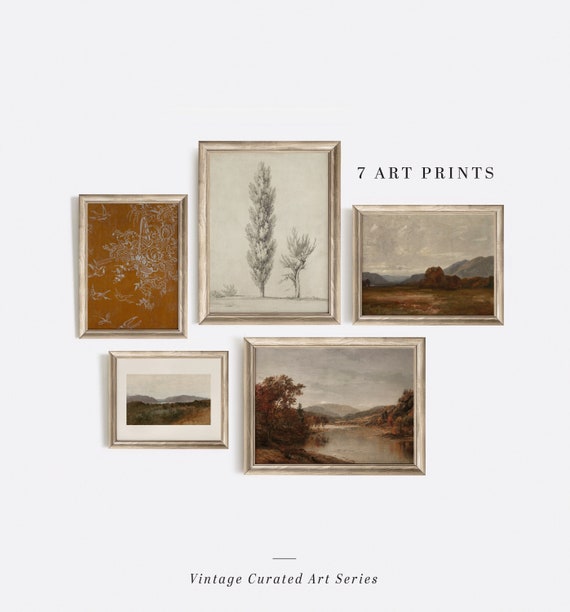 Vintage Autumn Gallery Wall Art Set: Warm Tone Prints (Digital Download)